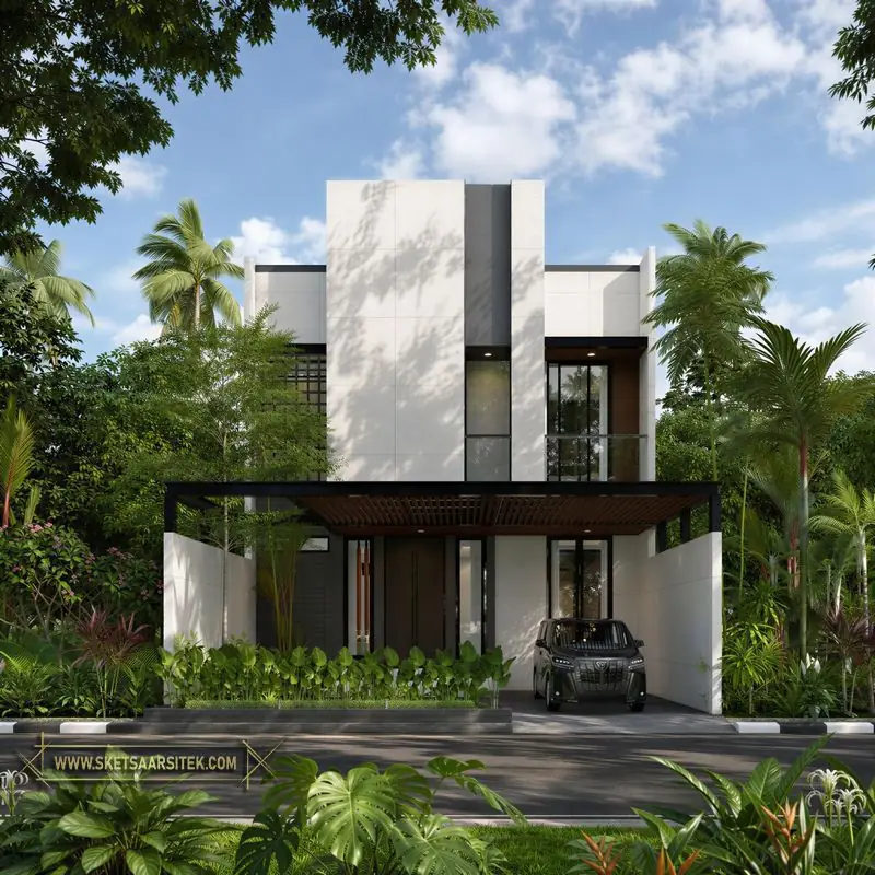 Inspirasi Fasad Rumah Minimalis Modern Putih