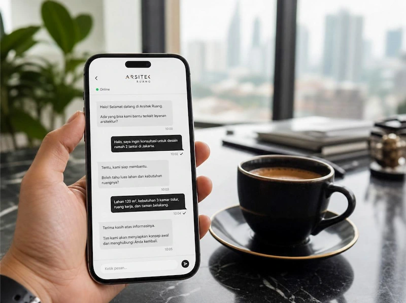 Komunikasi Responsif WhatsApp CS Arsitek